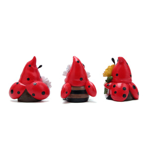 Hodao Ladybug Gnomes 3PCS Ladybug Kitchen Tiered Tray Decor