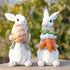 Hodao Easter Bunny Decorations Spring Home Decor Bunny Figurines