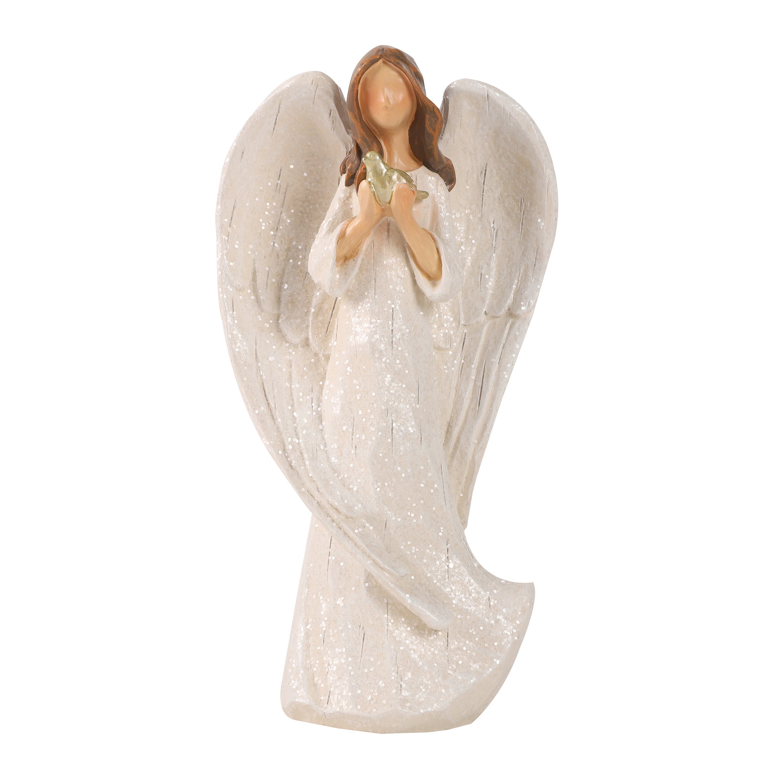 Hodao 5.8inch Angel Figurines (Angel Golden Dove)