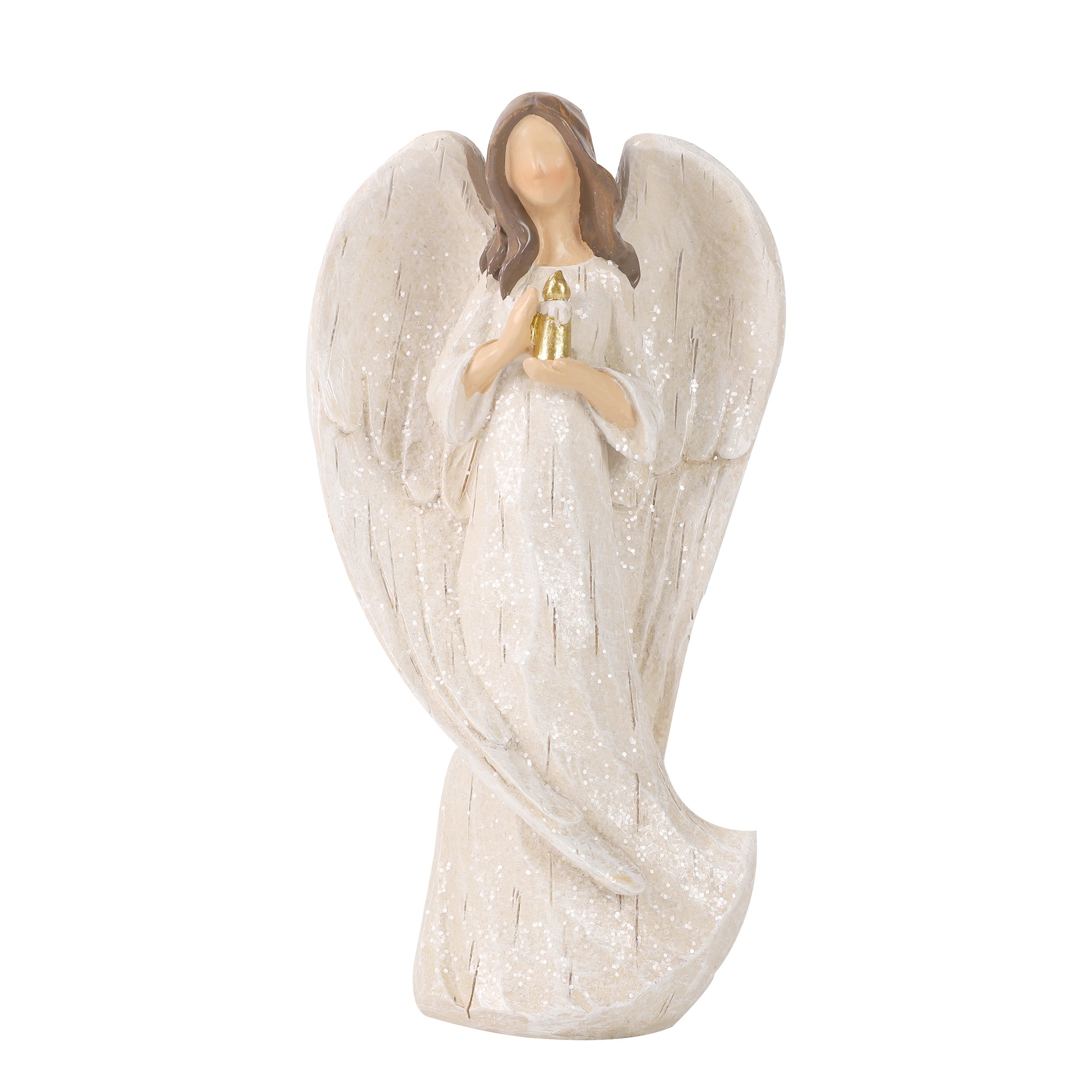 Hodao 5.8inch Angel Figurines (Angel Golden Candle)