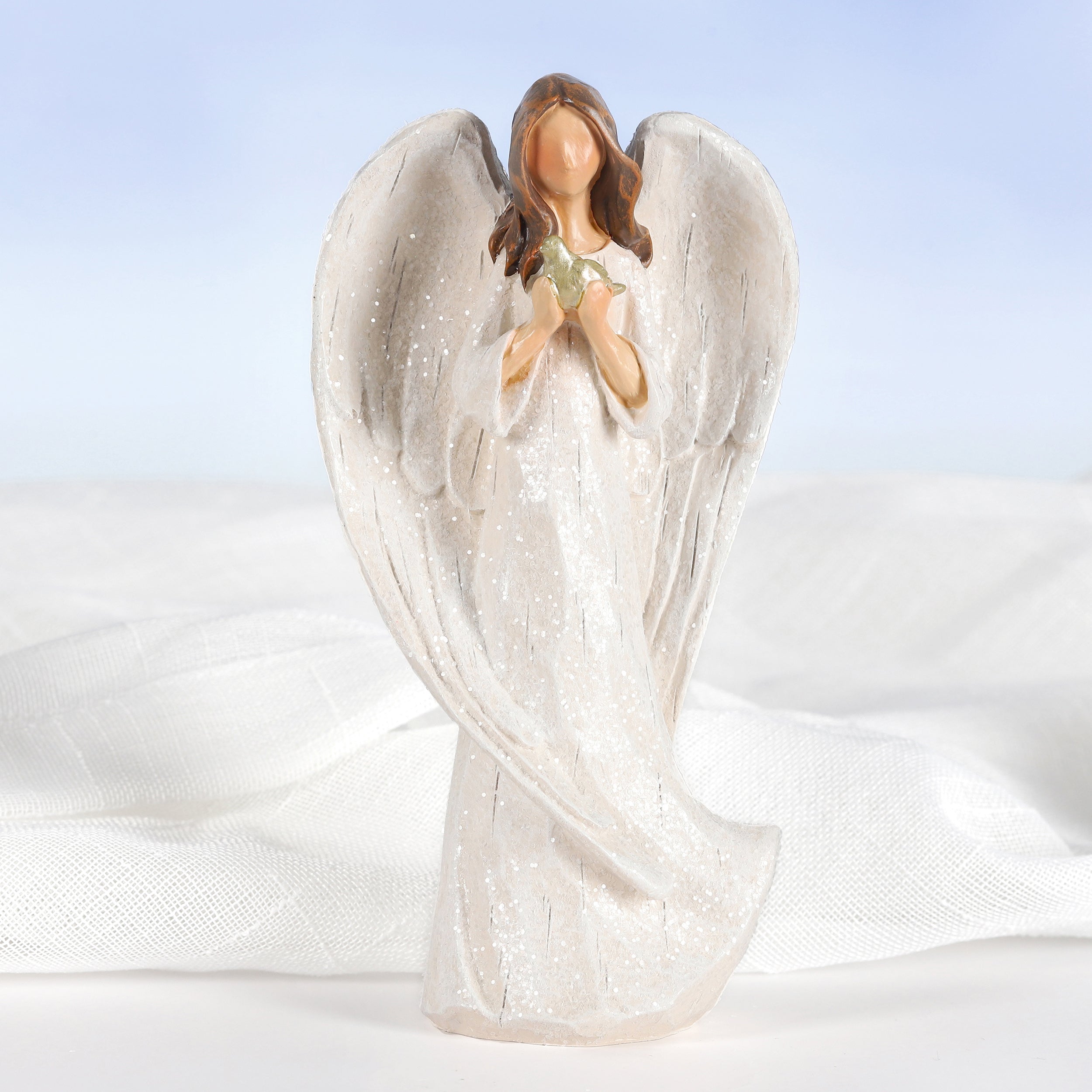 Hodao 5.8inch Angel Figurines (Angel Golden Dove)