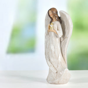 Hodao 5.8inch Angel Figurines (Angel Golden Candle)
